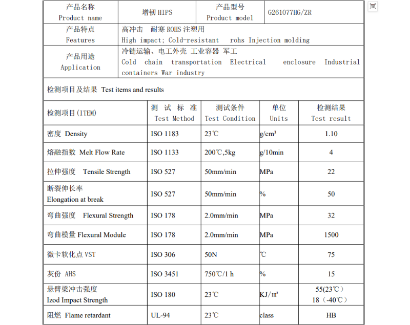 中新華美耐寒增韌HIPS材料，適配家電制冷與多領(lǐng)域注塑生產(chǎn)